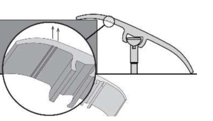 Barre de seuil aluminium titanium strié à visser L.93 x l.4,70 cm  - 5