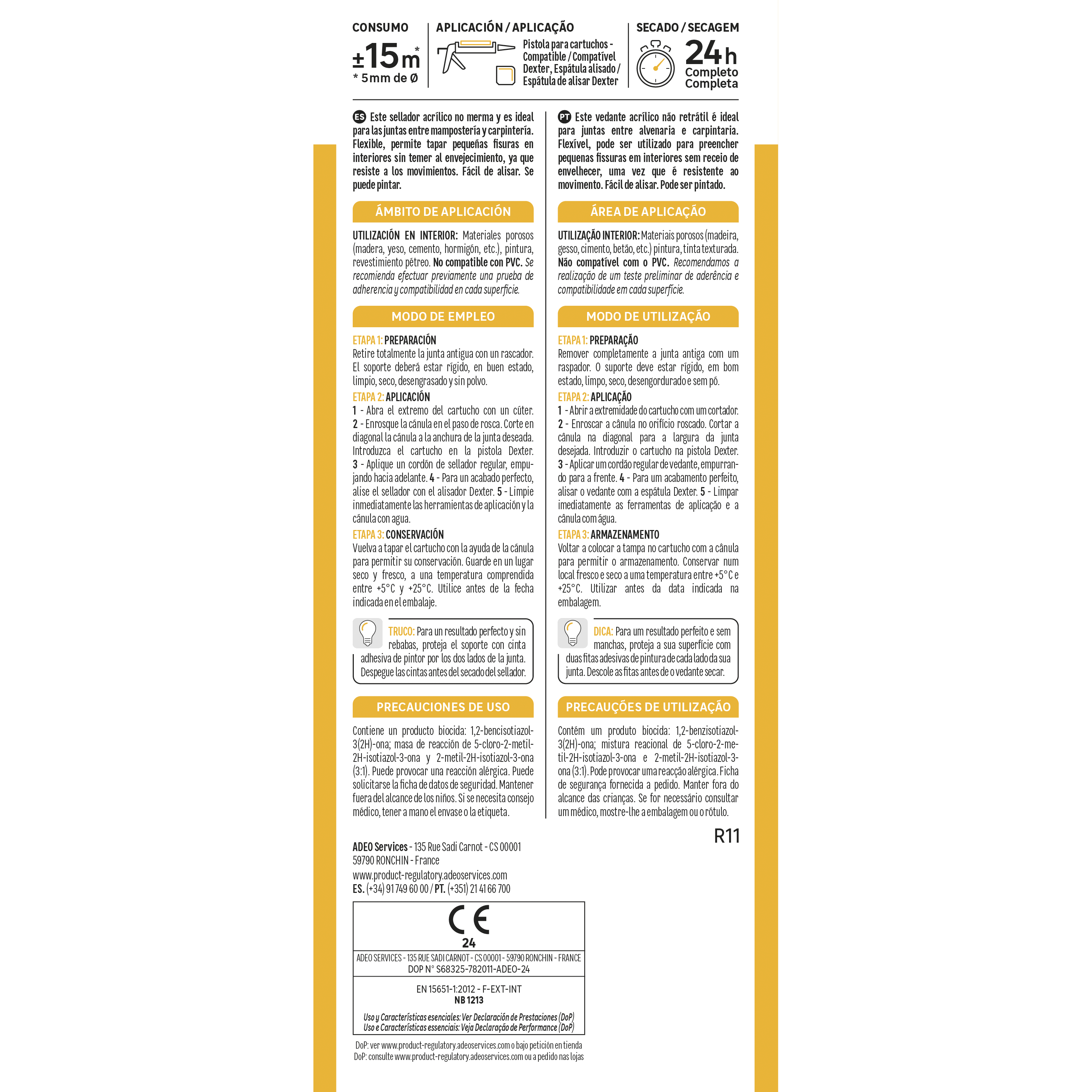 Pack de 2 masillas para paredes y grietas AXTON 280ml gris - 8