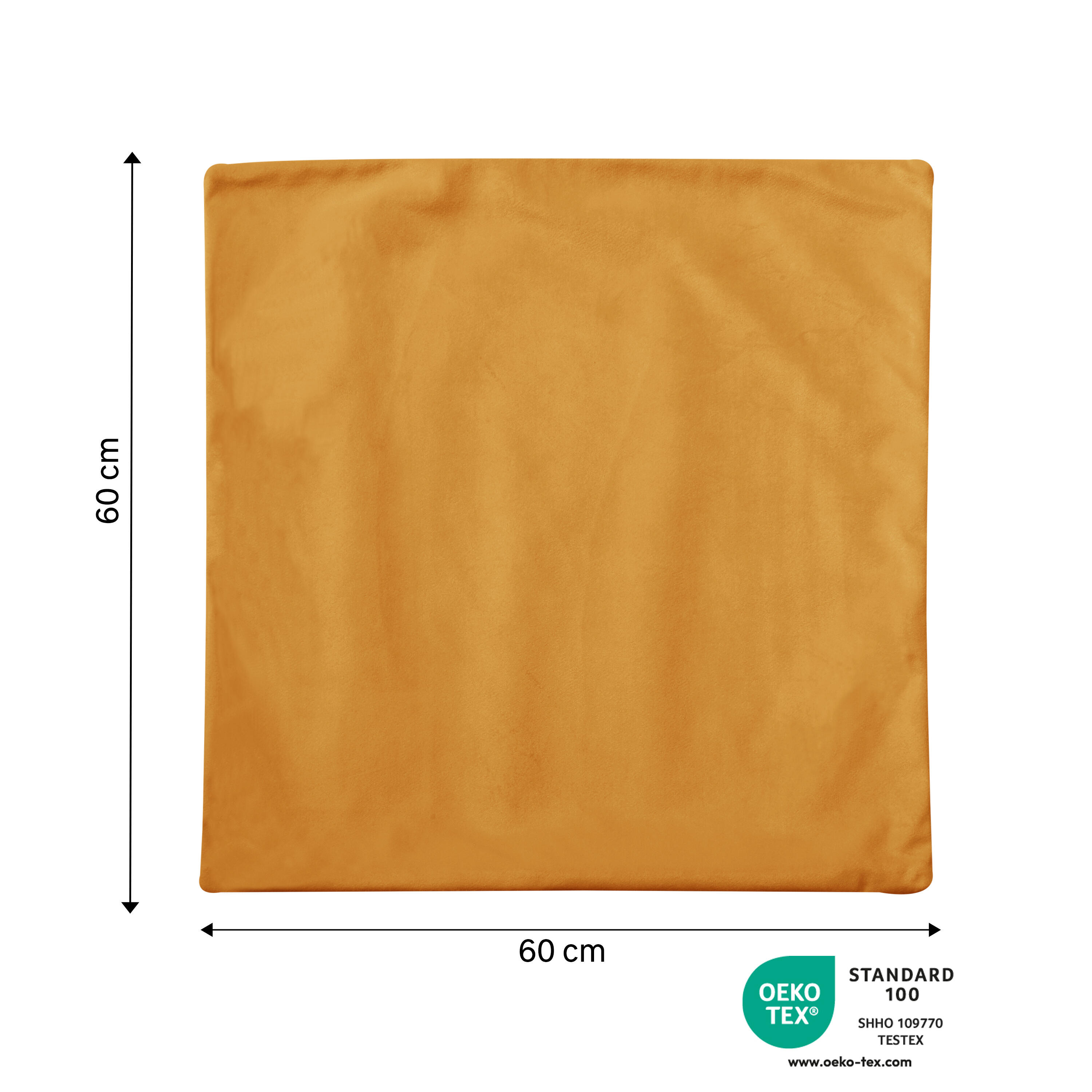 Poszewka na poduszkę welurowa Tony żółta 60 x 60 cm Inspire - 6