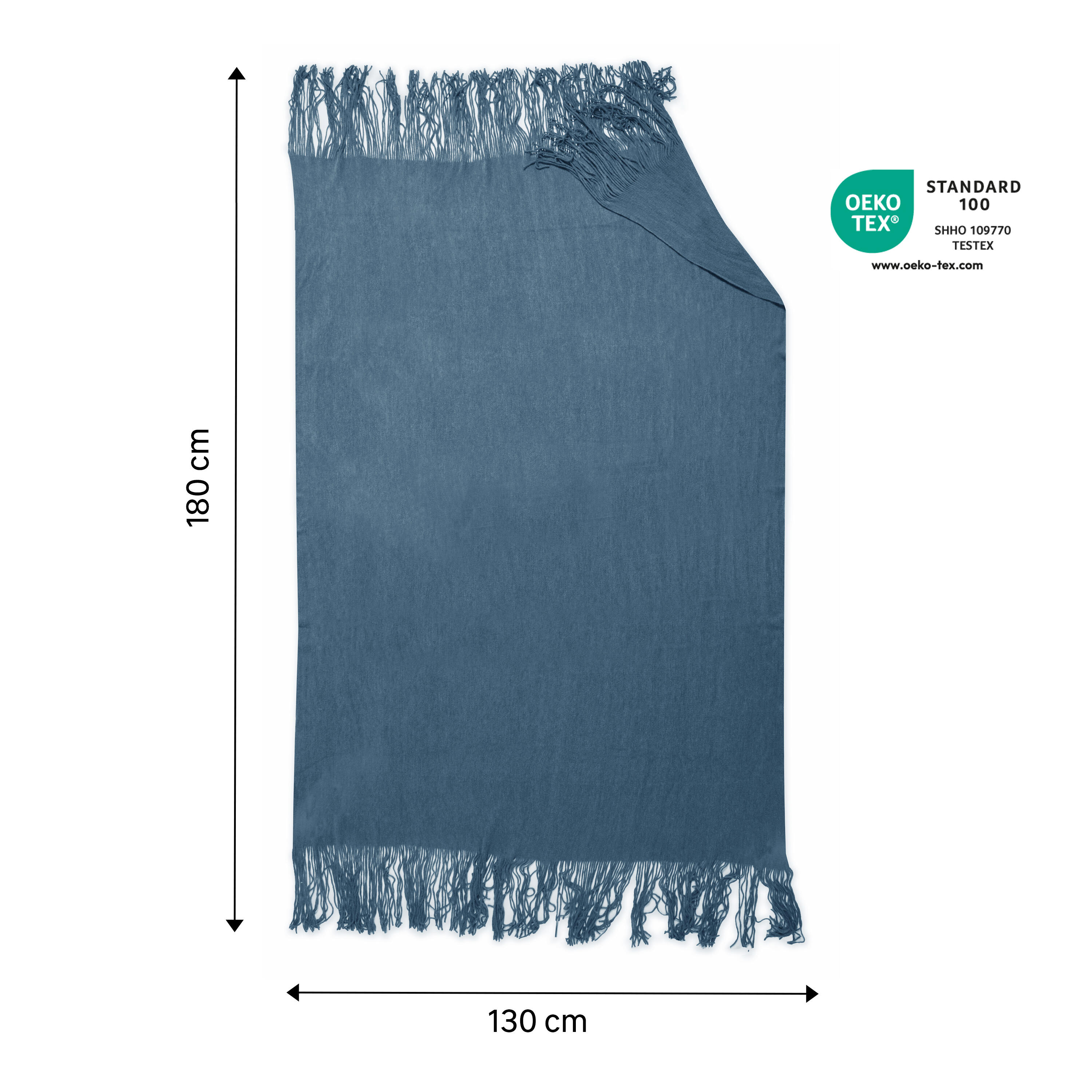 Manta Witold 130x170cm azul Inspire - 6