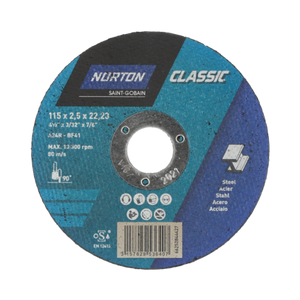 Lot De 4 Disques Tronçonnage Norton – 230 X 2,5 X 22,2 Mm Ultra-Fin Métal & Inox, Meuleuse D'Angle, Coupe Propre Et Sans Contamination