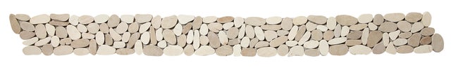 Frise carrelage murale blanc et beige l.10 x L.100 cm