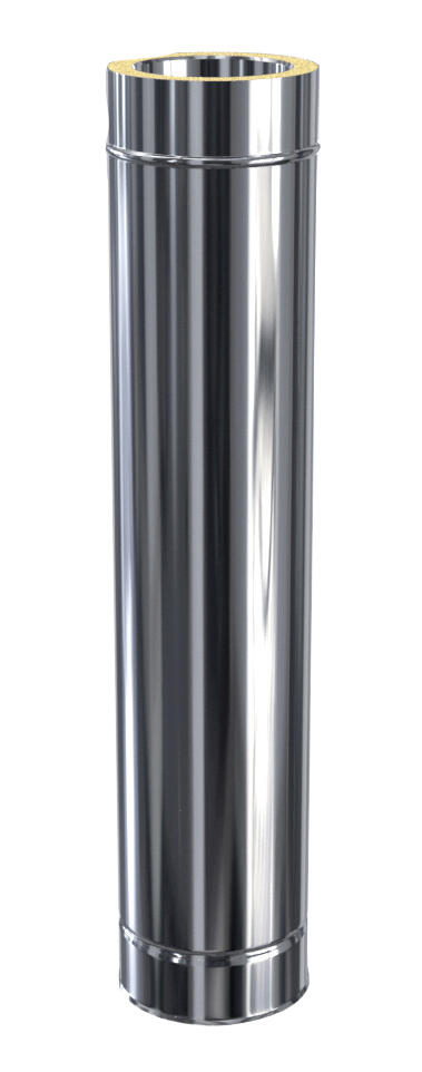 Tuyau Long.1000 mm pour conduit double paroi Diam.80 mm