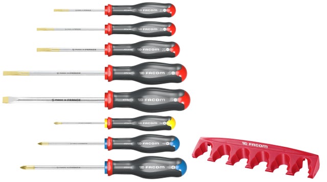 Jeu de 8 tournevis ProTwist + rack - FACOM