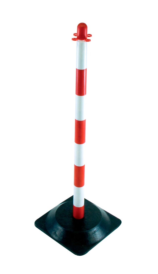 Poteau support rouge et blanc H.90cm 2,8kg