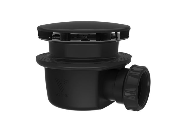 Bonde douche ø90 extra plate noire minime valentin - NF