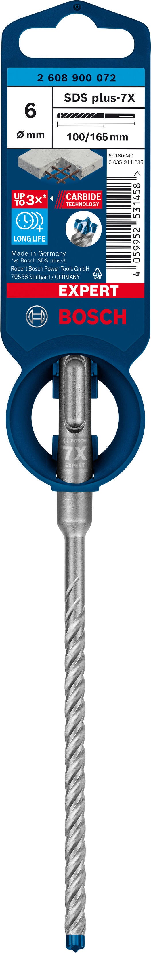 Foret béton SDS+ Diam.6 mm L.165 mm - BOSCH EXPERT