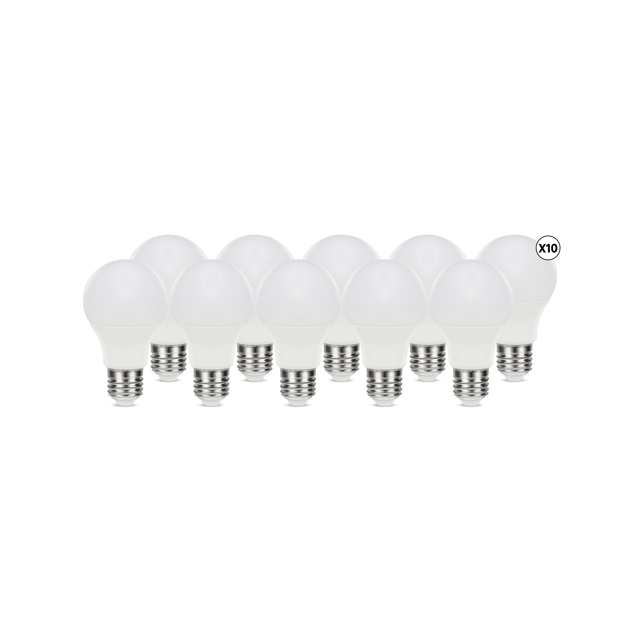 10 Ampoules E27 A60 Opale 806Lm 4000K - ZEIGER