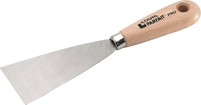 Couteau de peintre acier manche bois 4 cm - L'OUTIL PARFAIT