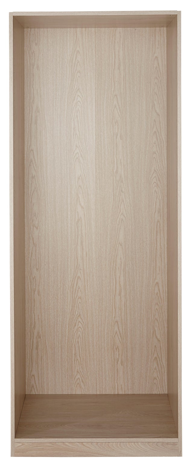 1 plein tiroir toute hauteur chêne avec cadre en verre de Larg.76,4cm pour colonne de Larg.80 cm