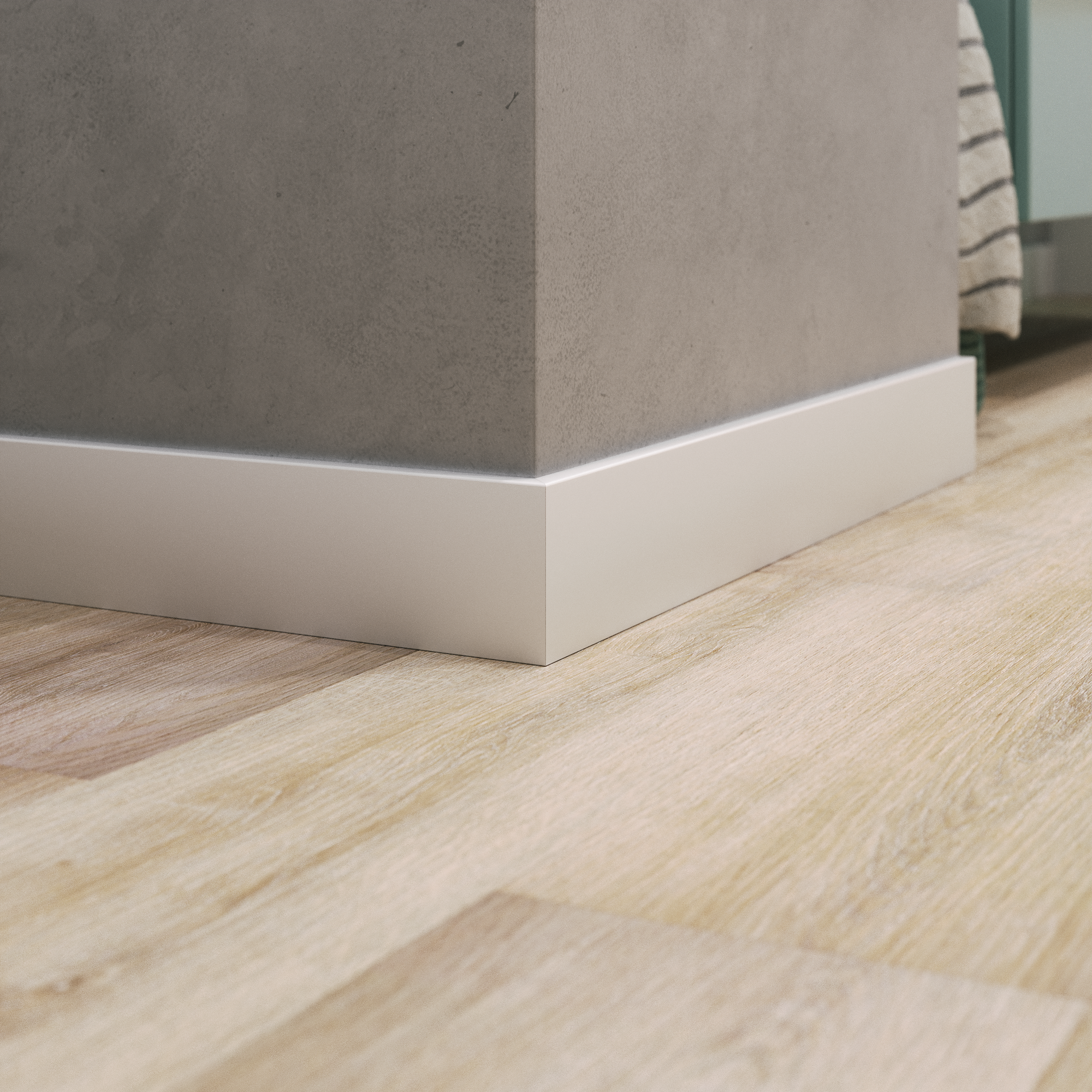 Pack de 5 rodapés Artens H20 80X15X2200mm branco - 8