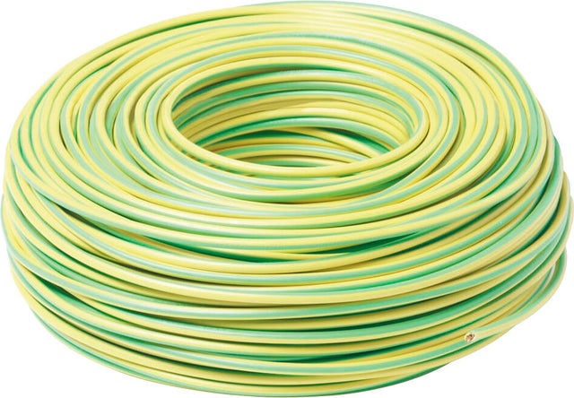 Fil électrique HO7VR 6 mm² 10 m jaune-vert- MIGUELEZ SL