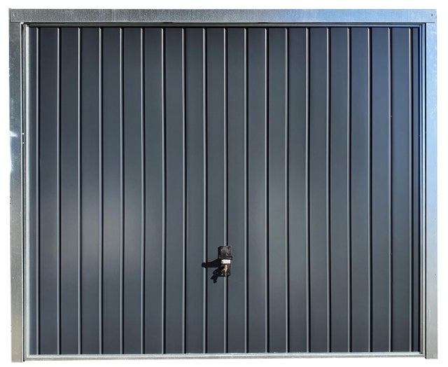 Porte de garage basculante grise l.240 x H.200 cm x Ep.20 mm