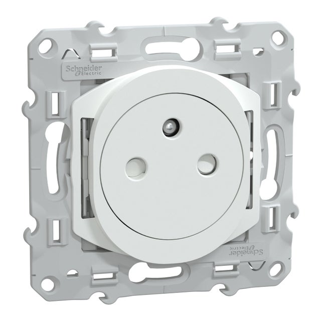 Prise de courant 2P+T affleurante OVALIS 2 - SCHNEIDER ELECTRIC