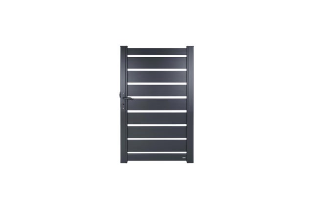 PORTILLON ALUMINIUM PASSIFLORE GRIS HT 1.55X1.04M