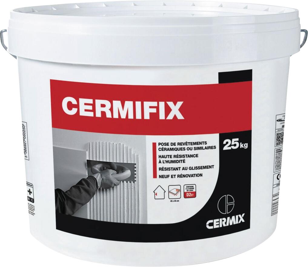 Colle carrelage en pâte blanc D2ET pour mur intérieur 3 kg - Cermifix CERMIX - 2
