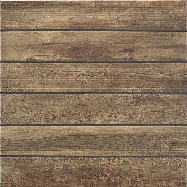 Carrelage sol extérieur effet bois l.45 x L.45 cm - Cabane Castano