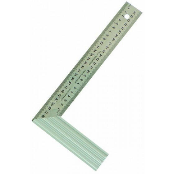 EQUERRE DROITE ET D'ONGLET LAME INOX TALON ALU 400MM