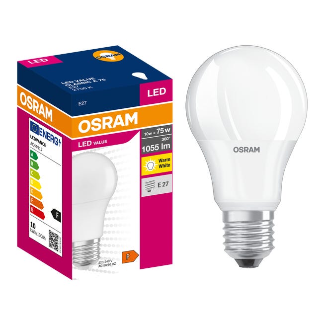 Zarowka led e27 10 w 1055 lm ciepla biel osram 45538255