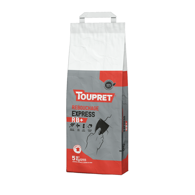 Enduit de rebouchage en poudre gain de temps intérieur 5 kg - RB+ TOUPRET