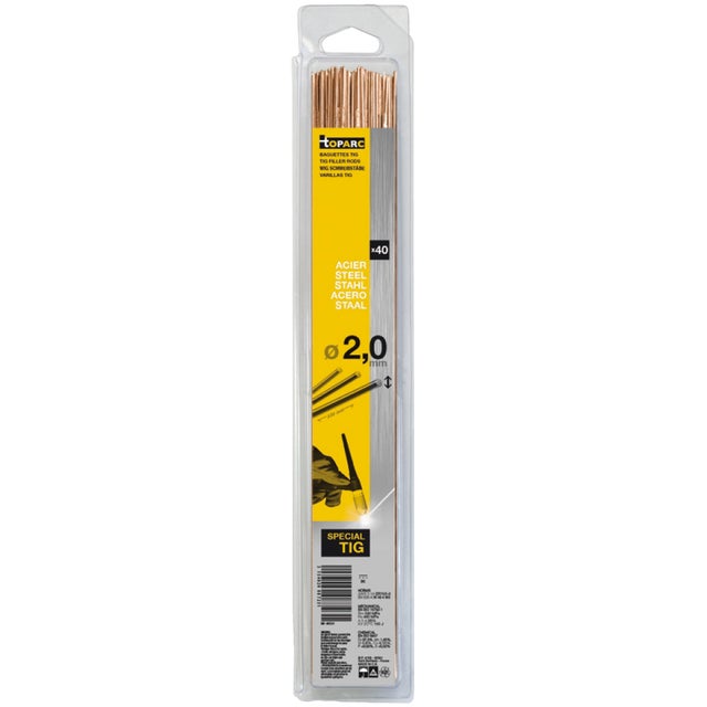 Lot de 40 baguettes TIG acier SG2 Diam.2-330 mm