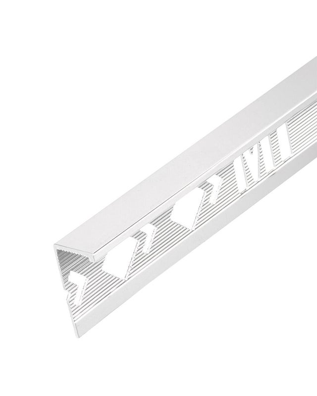 Profilé de finition carrelage équerre Ep.12,5 mm aluminium brillant gris L.2,50 m