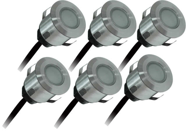 Spots LED encastrables gris lot de 6 - ARLUX