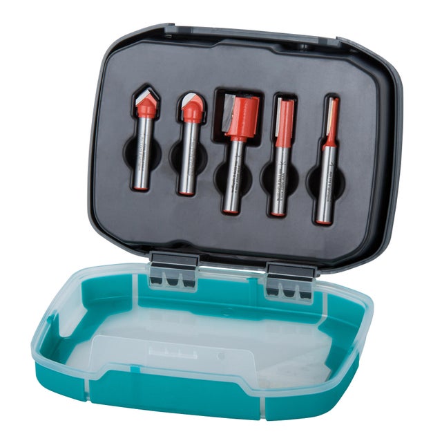 Coffret 5 fraises à rainurer CT Diam.8 mm - WOLFCRAFT
