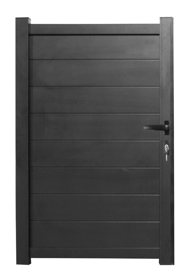 Portail aluminium Clermont noir H.1,8 x l.3 m