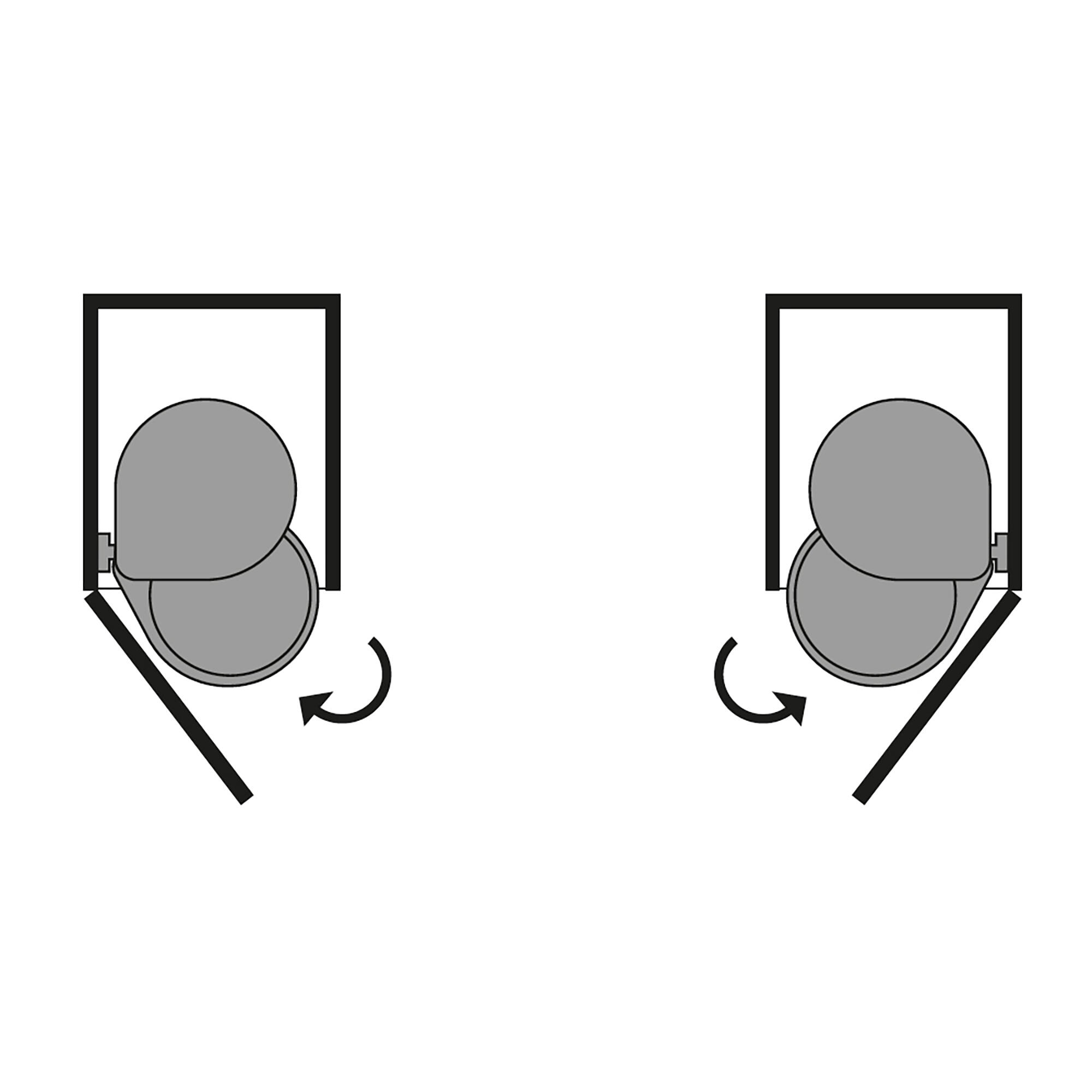 Balde do lixo para reciclagem fixar à porta do móvel 1 contentor extraível 13l plástico cinza Emuca - 4