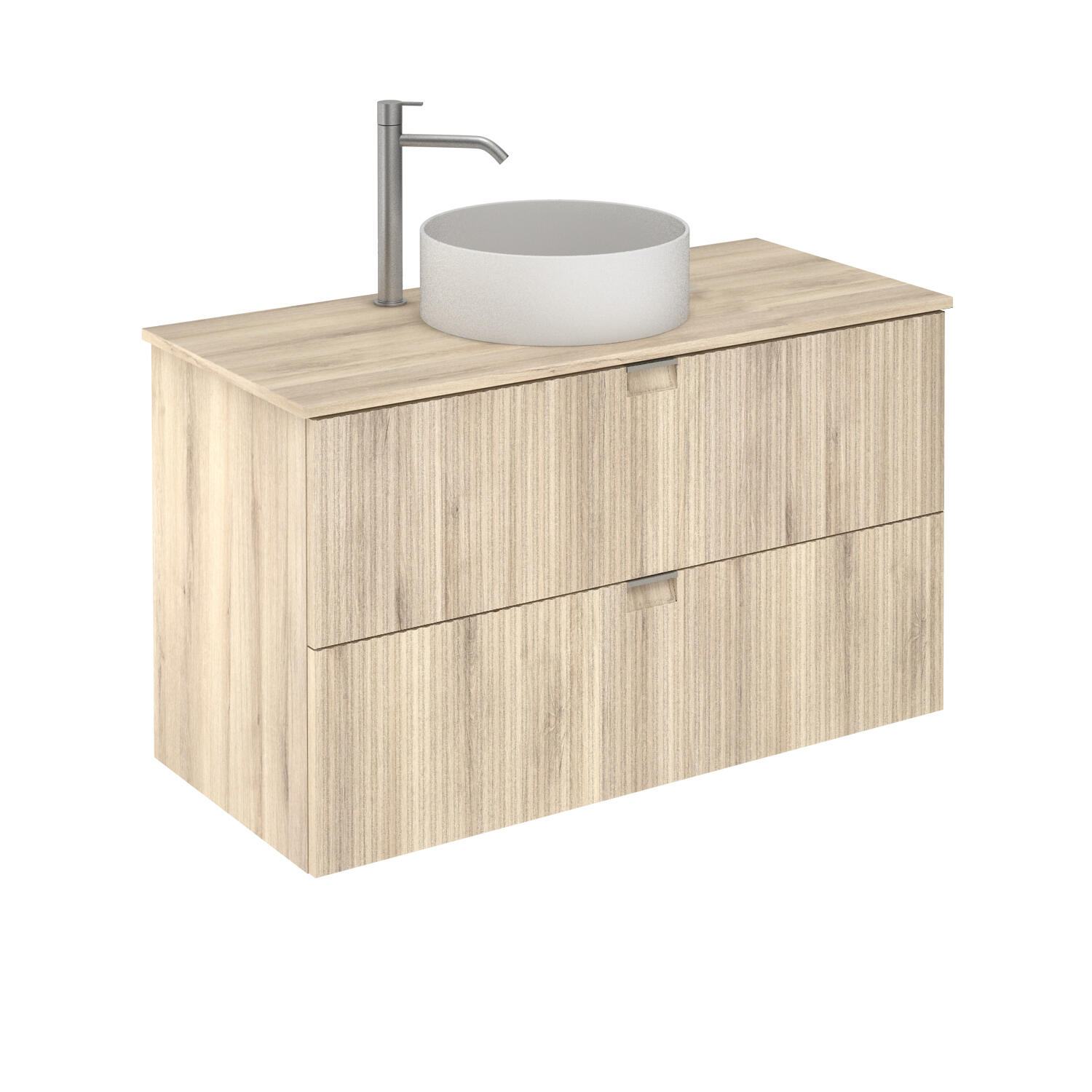 Mueble de baño Lignes beige 100x45.4 cm (lavabo no incluido) - 3