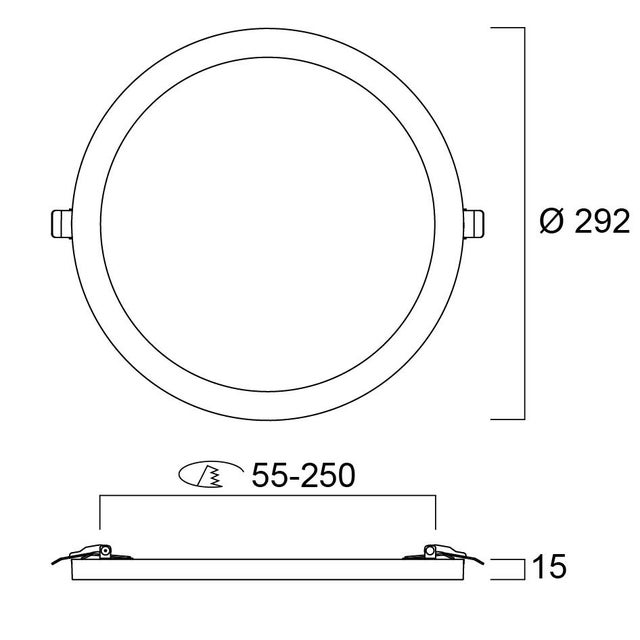 Downlight 29,2 cm 55-250 mm 1900Lm CCT - SYLVANIA 