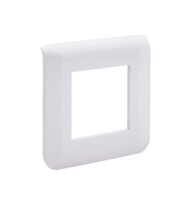 Plaque de finition 2 postes blanche MOSAIC - LEGRAND