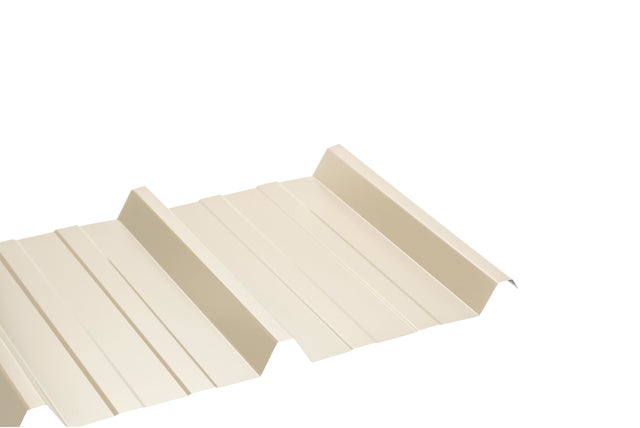 Tôle nervurée 1045 laquée beige 50/100 L.200 x l.105 cm