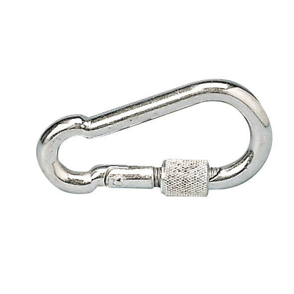 Mousqueton a vis acier zingué 120kg Diam.8 mm Larg.80 mm