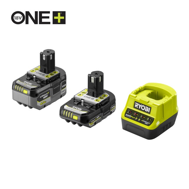 Pack batteries 18V 2Ah et 4Ah + Chargeur - RYOBI - RC18120242X 