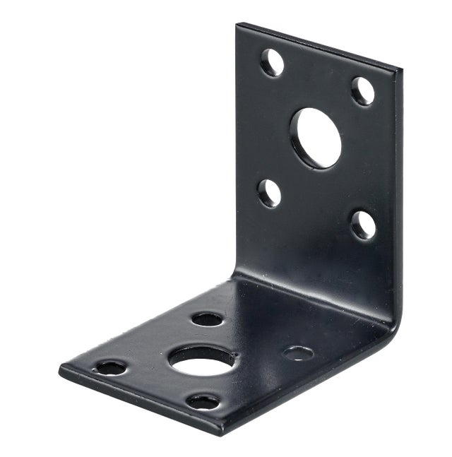 Équerre d'assemblage acier noir 50 x 50 x 35 mm - HETTICH