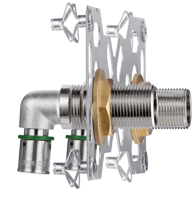 Kit de fixation robinetterie double pour installation en PER à sertir Diam.16 mm Easy Fix