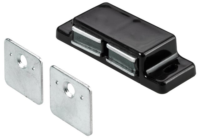 Loqueteau à aimant marron fixe pour deux portes