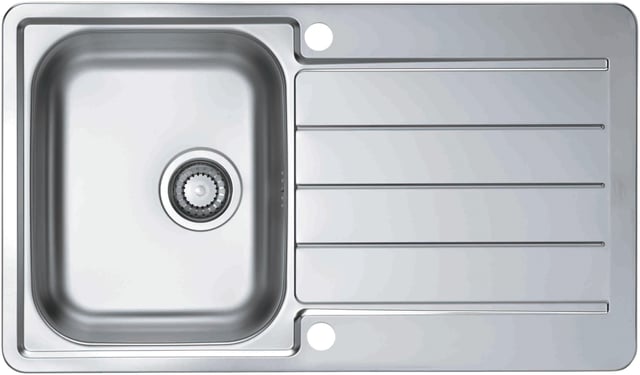 Evier à encastrer 1 cuve en inox toilé - 