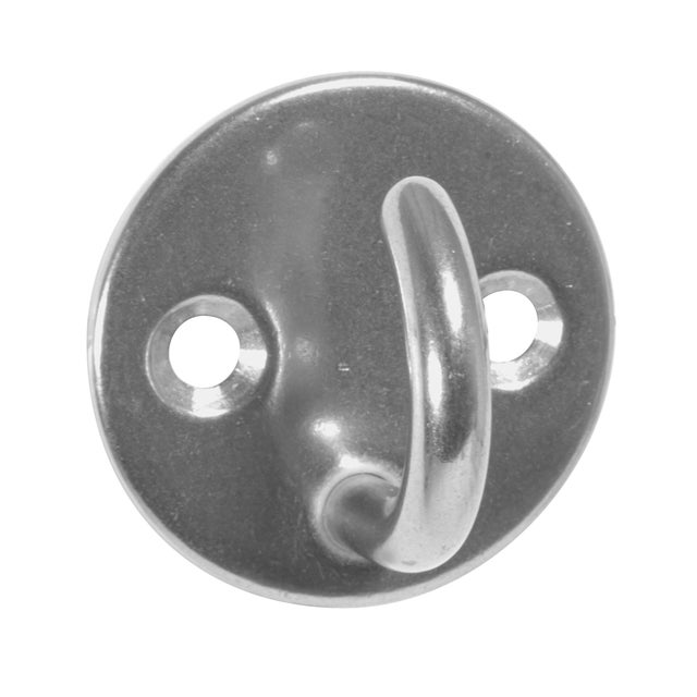 Platines rondes avec crochet ouvert acier inoxydable fil diam.6 mm platine 40 mm