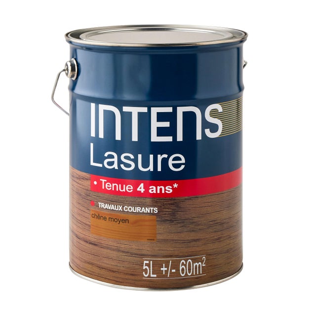 Lasure acrylique 4 ans chêne moyen 5 L - INTENS