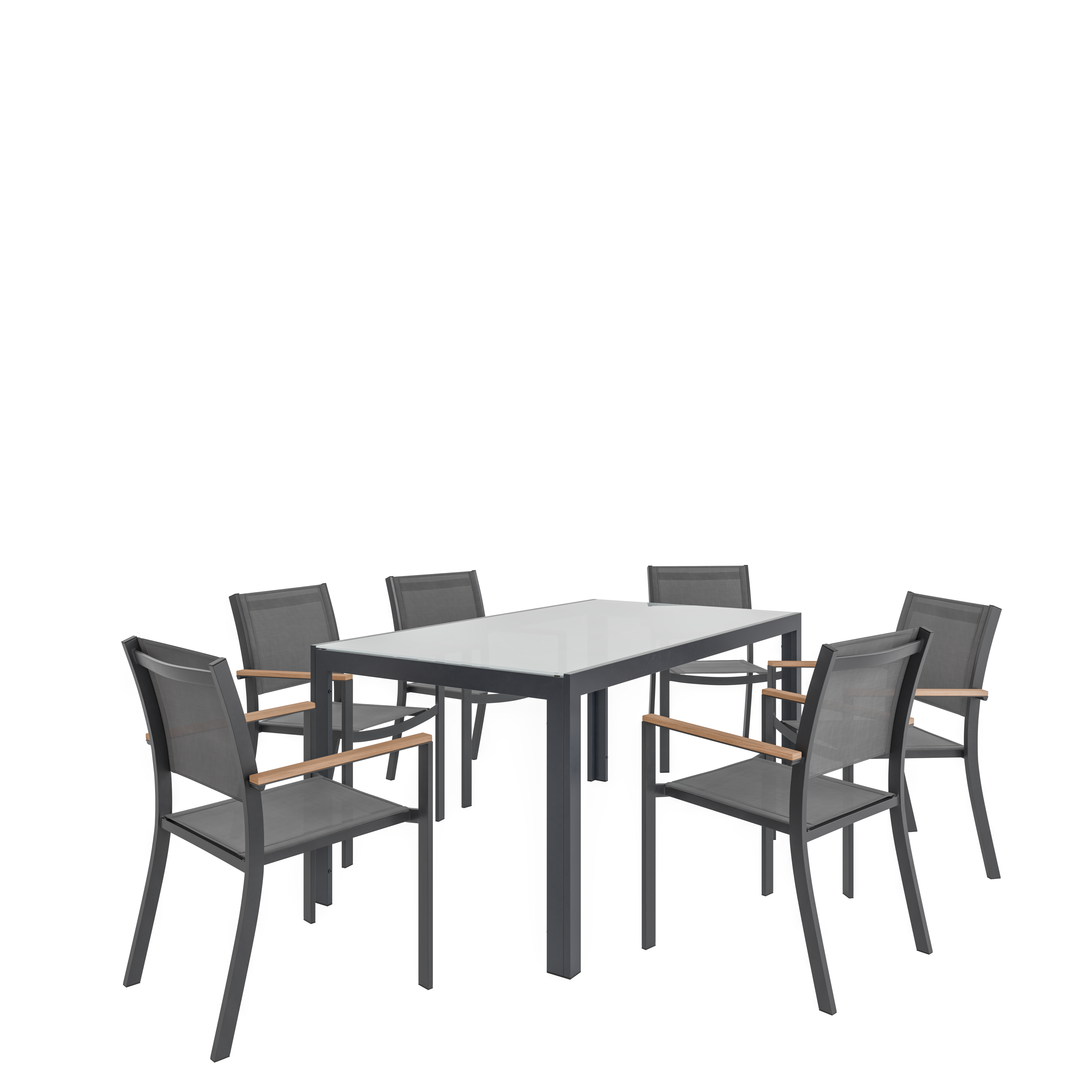 Mesa de alumínio NATERIAL LYRA II FIX 160X90CM ANTRACITE - 3