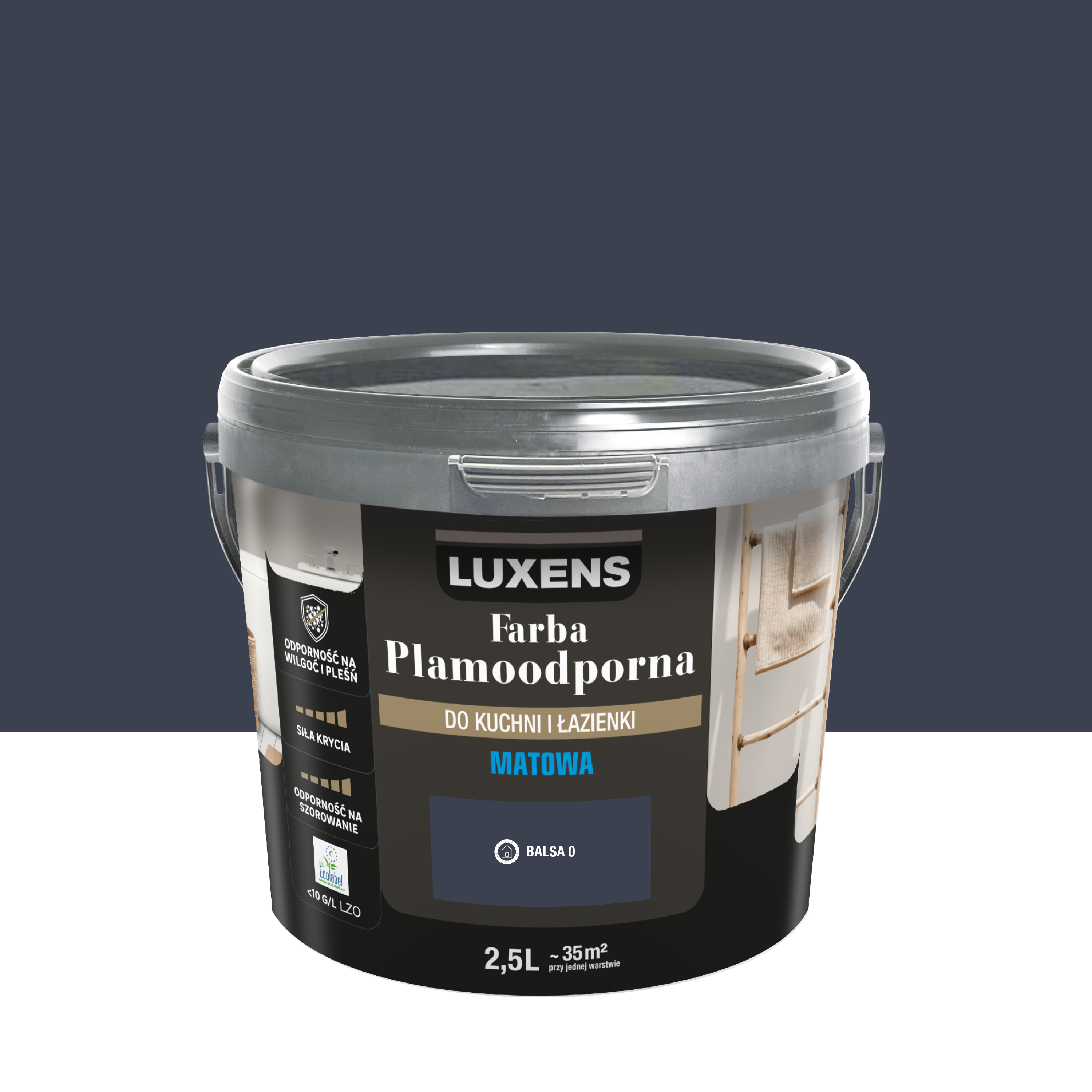 Farba Luxens Plamoodporna do kuchni i łazienki Balsa 2.5 l