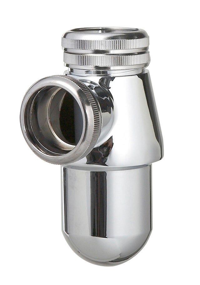 Siphon pour lavabo Diam.32 mm gain de place réglable en hauteur chromé - VALENTIN