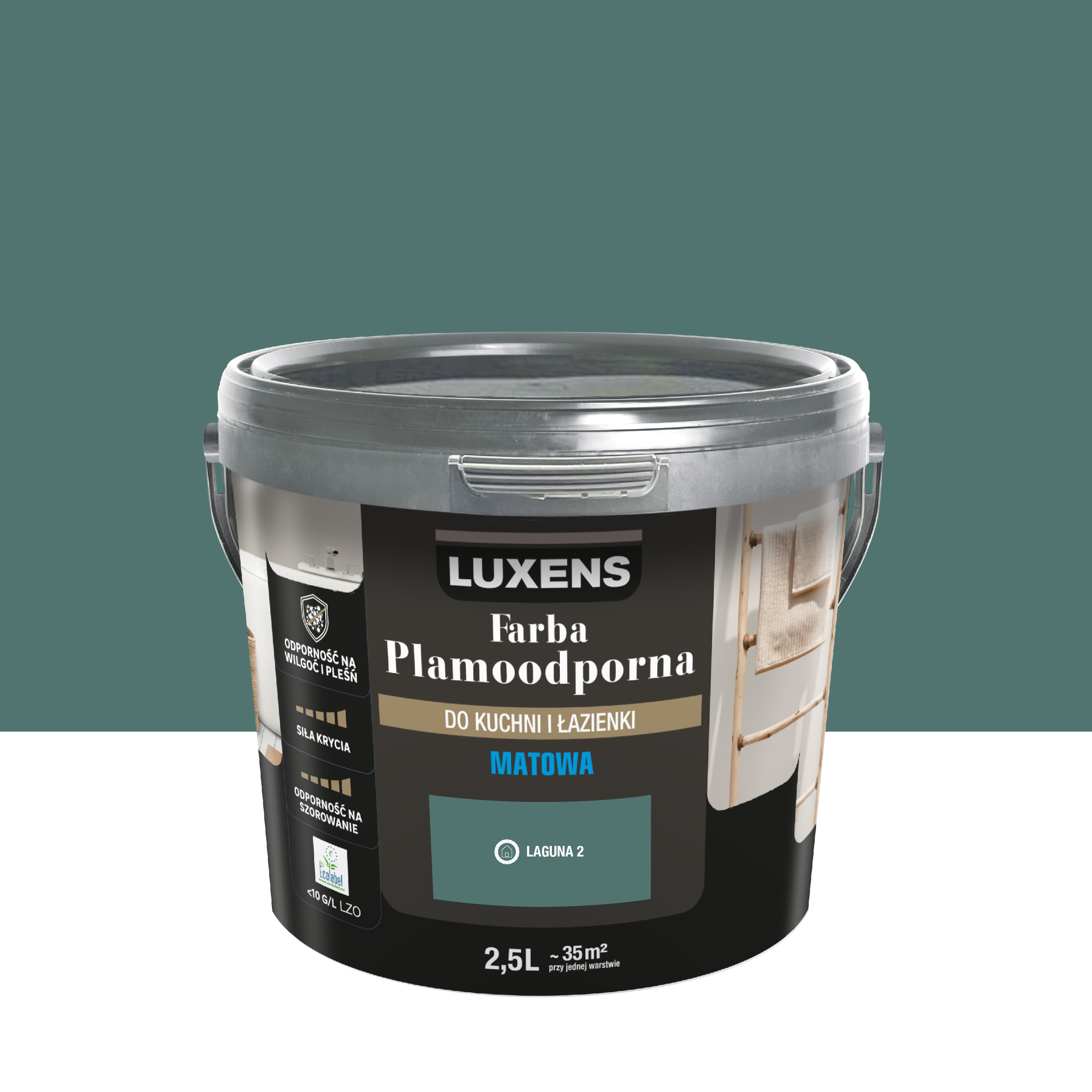 Farba Luxens Plamoodporna do kuchni i łazienki Laguna 2 2.5 l