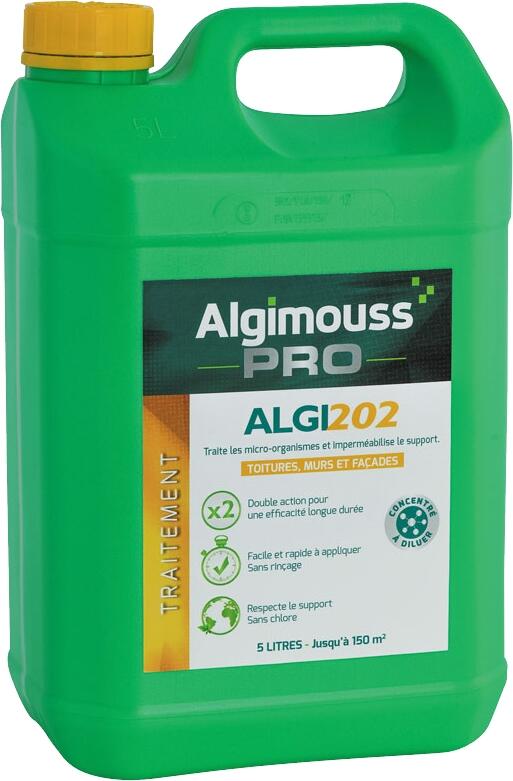 Traitement et imperméabilisant toitures, murs et façades 5 L Algi 202 - ALGIMOUSS