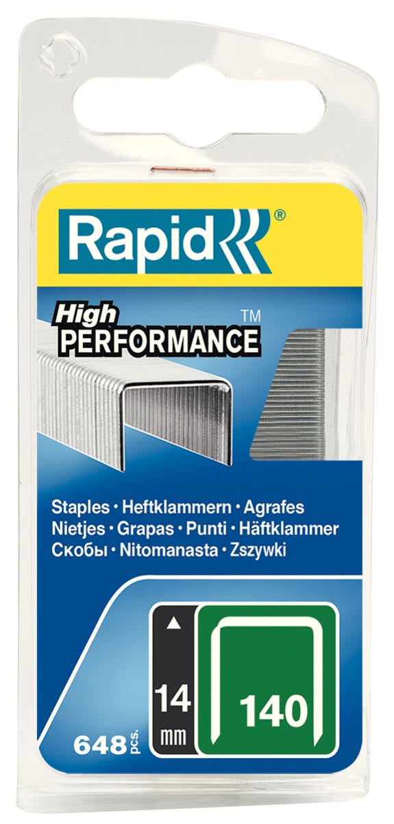 Boite de 648 agrafes n°140 L.14 mm Galva - RAPID - 2