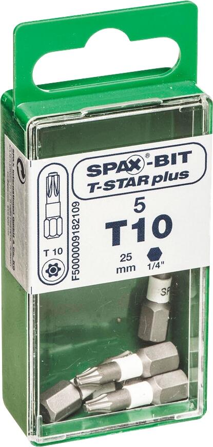 EMBOUT SPAX T-STAR 25MM T10 5PCS