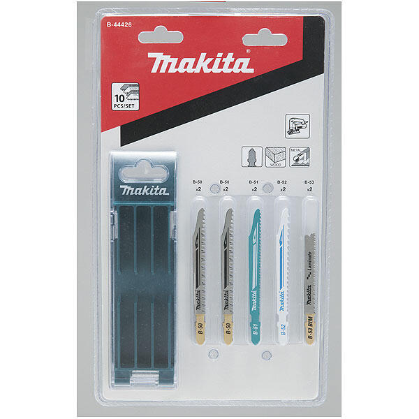 Coffret de 10 lames pour scie sauteuse usage bois-Métal - B-44426 MAKITA